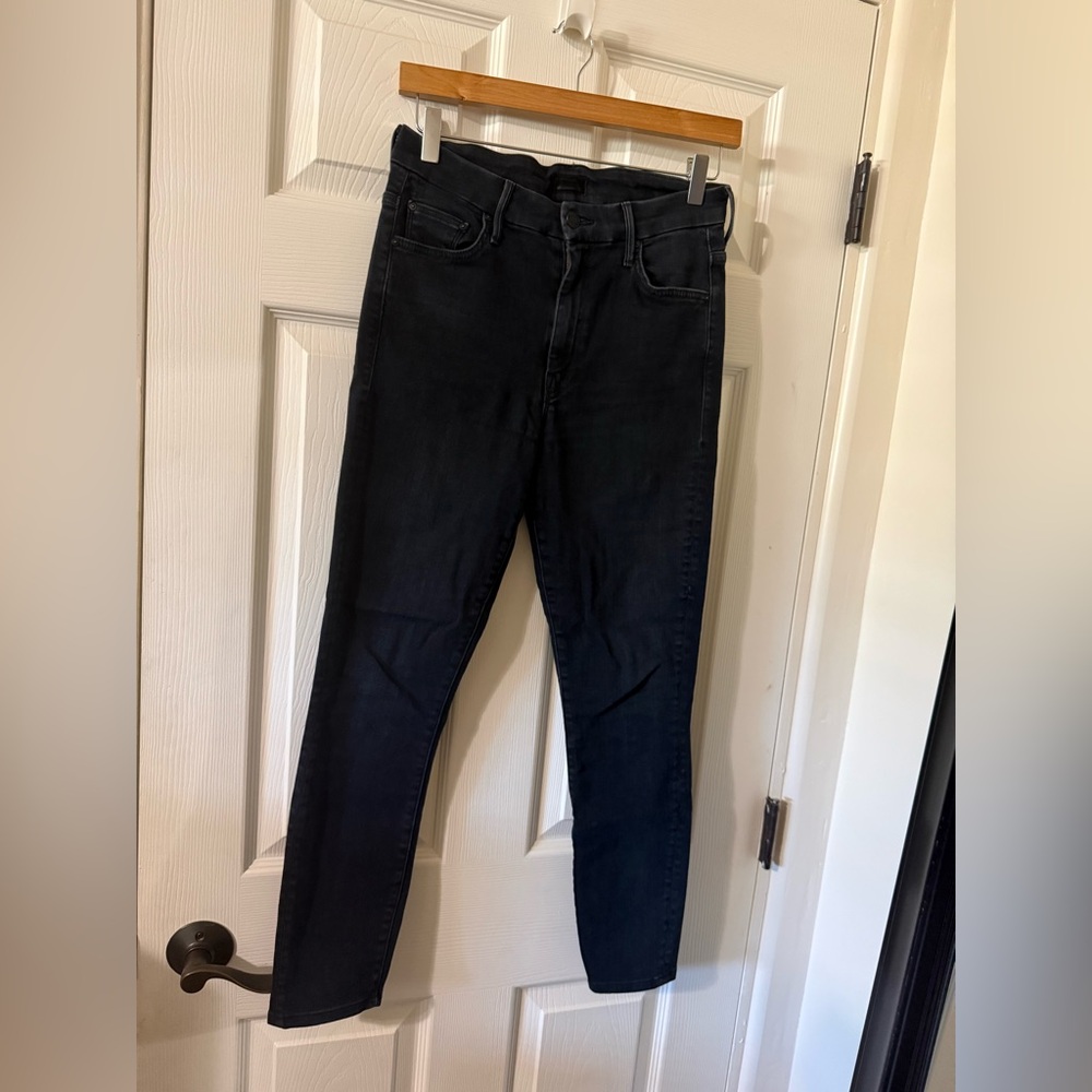 MOTHER Black Skinny High Waisted Looker Size 28